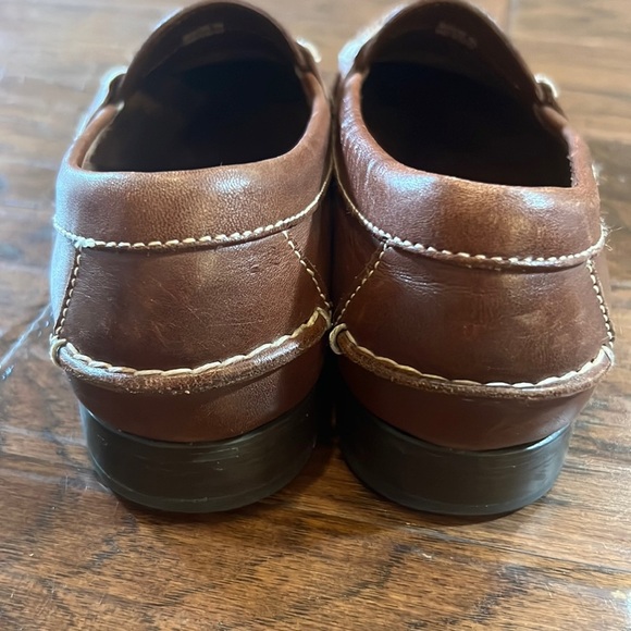 Cole Haan mens brown dress shoes 8.5 penny loafers slip-on 👞 business work shoe - Picture 8 of 14